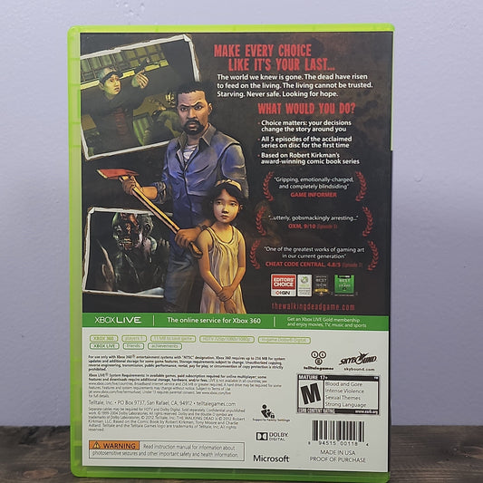 Xbox 360 - The Walking Dead: A Telltale Games Series Retrograde Collectibles CIB, M Rated, Microsoft, Single Player, Singleplayer, Telltale Games, The Walking Dead, Xbox 360 Preowned Video Game 