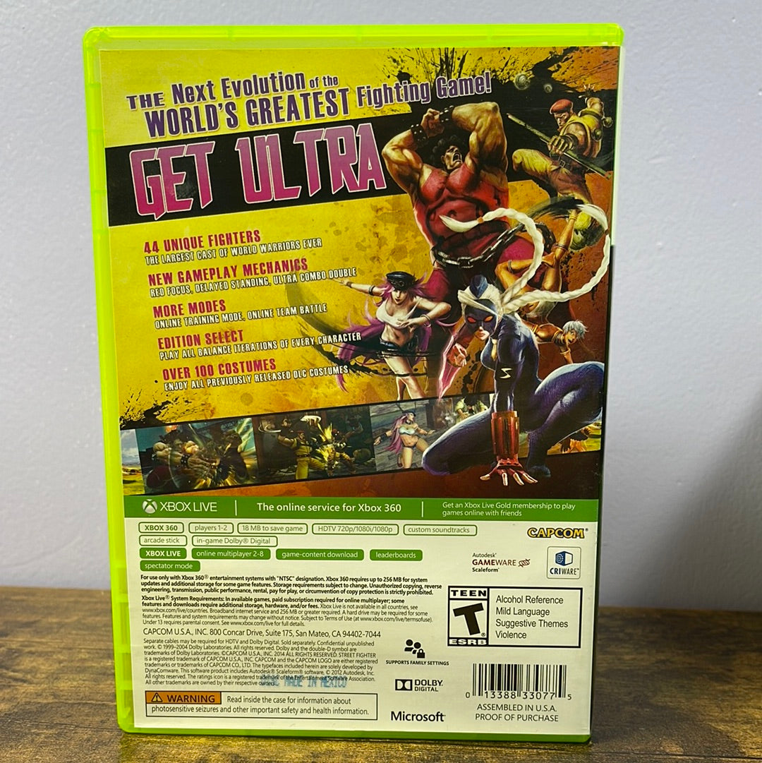 Xbox 360 - Ultra Street Fighter IV Retrograde Collectibles 2D Fighter, Action, Arcade, Capcom, CIB, Fighting, Street Fighter Series, T Rated, Xbox 360 Preowned Video Game 