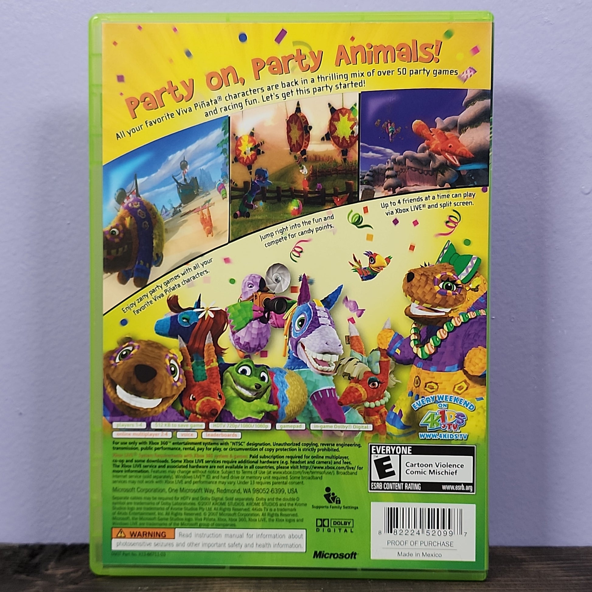 Xbox 360 - Viva Pinata: Party Animals Retrograde Collectibles CIB, E Rated, Krome Studios, Microsoft Game Studios, Minigames, Party Game, Simulation, Viva Pinata, Preowned Video Game 