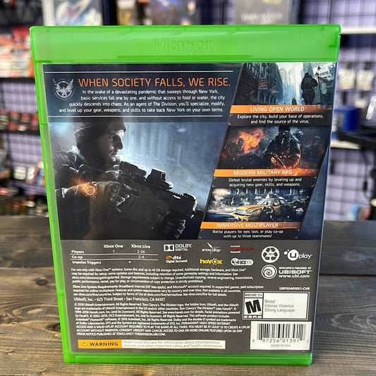 Xbox One - Tom Clancy's The Division Retrograde Collectibles Action, CIB, Looter Shooter, Massive Entertainment, Multiplayer, Open World, The Division, Tom Clanc Preowned Video Game 