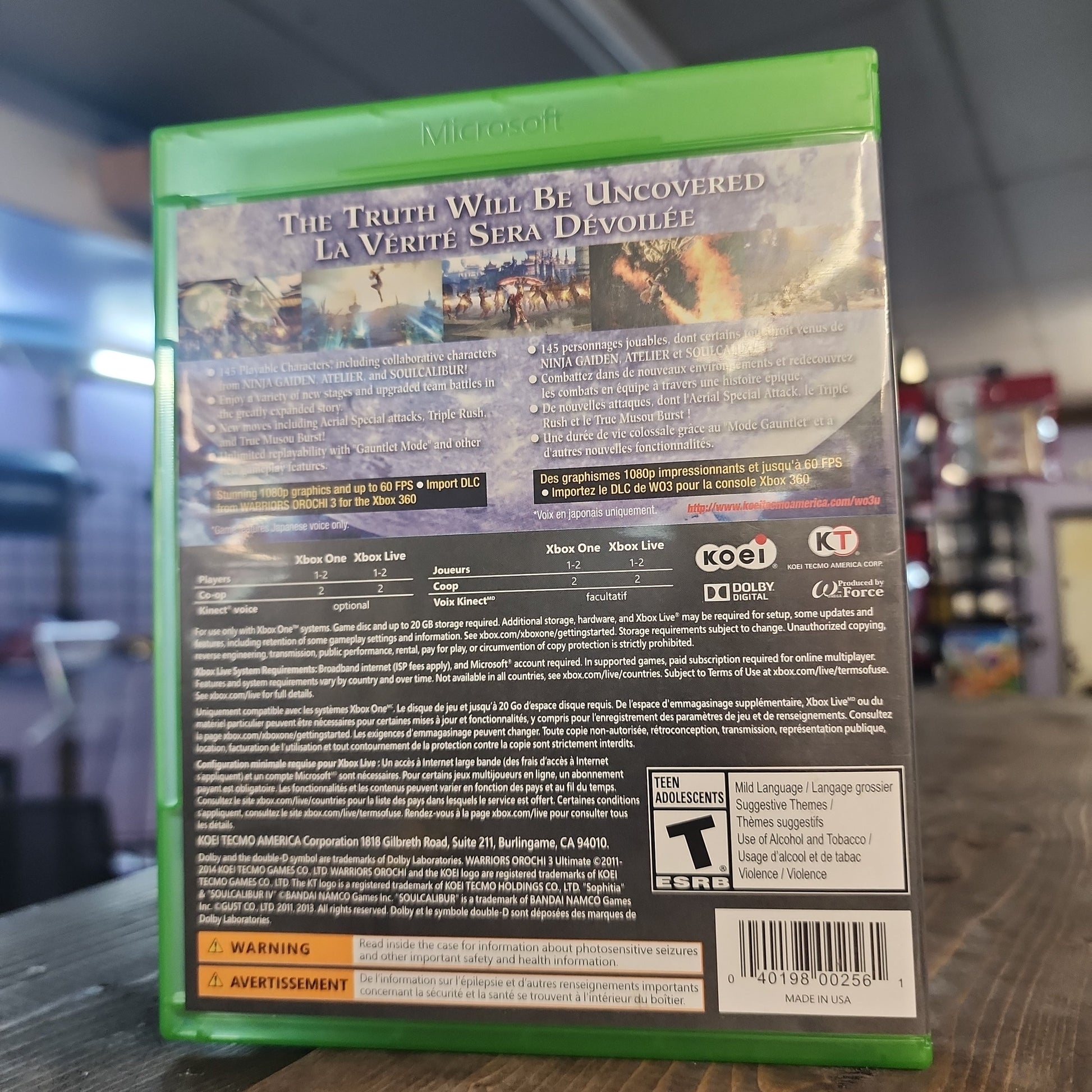 Xbox One - Warriors Orochi 3: Ultimate Retrograde Collectibles Action, adventure, Akihiro Yamada, CIB, Dynasty Warriors, Hack and Slash, Koei Tecmo, Musou, Strateg Preowned Video Game 