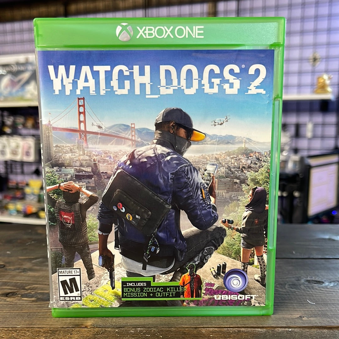 Xbox One - Watch Dogs 2 Retrograde Collectibles Action, CIB, Cyberpunk, Dystopian, Hacking, Open World, Parkour, Third Person, Ubisoft, Watch Dogs,  Preowned Video Game 