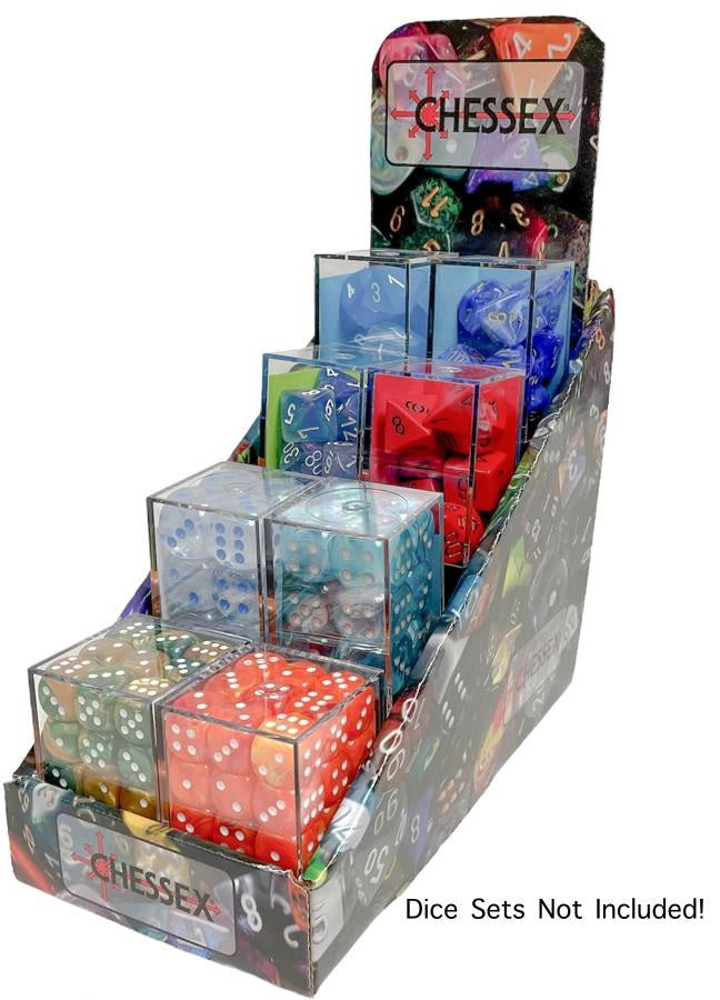 Empty Full-Color Cardboard Dice Set Display (holds 8) Retrograde Collectibles  Accessories